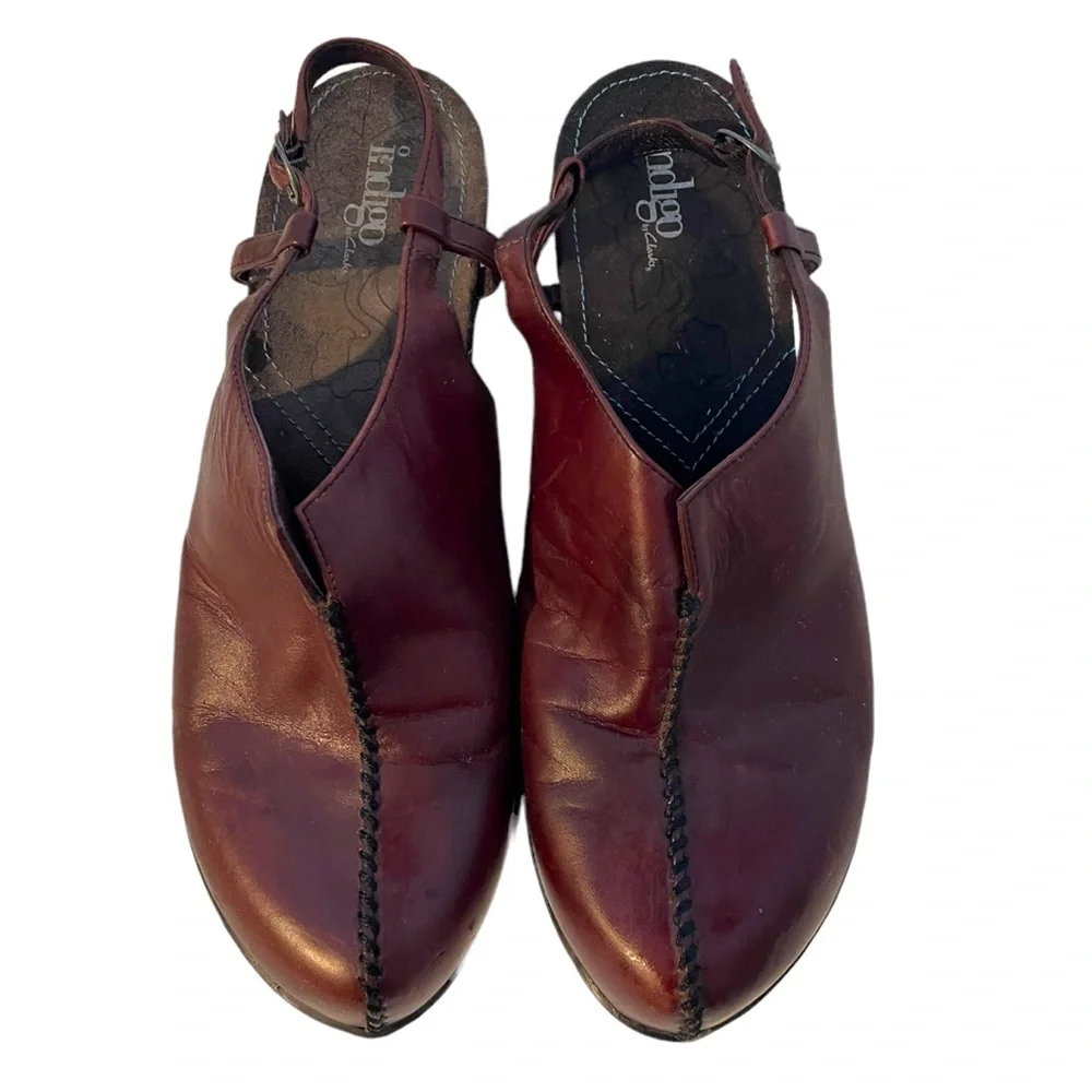 10M. Indigo by Clark’s Brown Slingbacks. - Picture 1 of 3